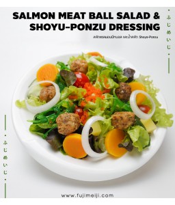 SALMON MEAT BALL SALAD &SHOYU-PONZU DRESSING